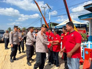 Kapolres Dharmasraya Dampingi Dit Samapta Polda Sumbar. (foto:Ist)