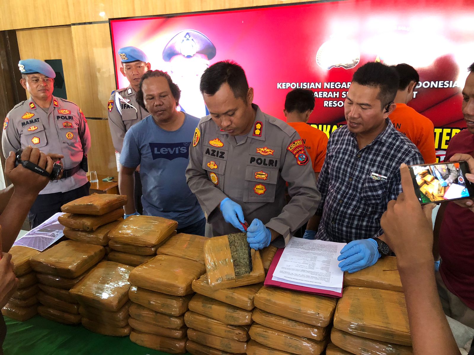 Tim Mata Elang Polres Pariaman Gagalkan Peredaran Narkoba, 77 Paket Besar Ganja Diamankan