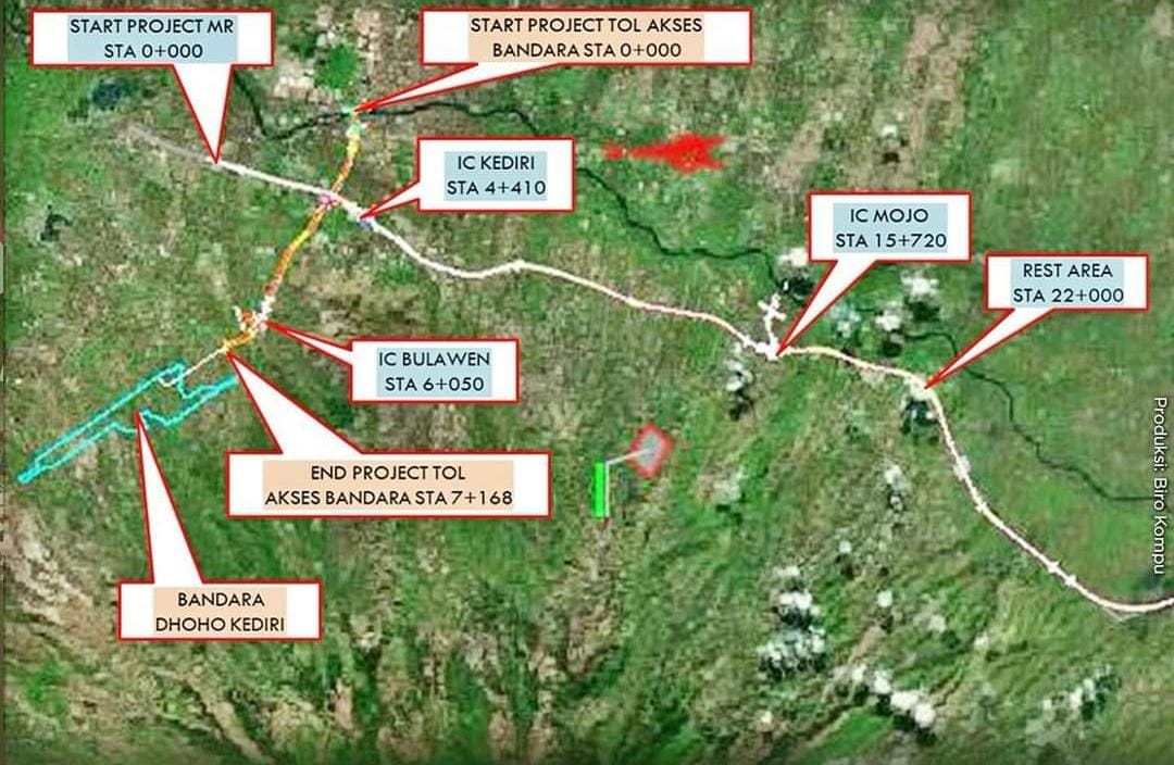 Foto : Sketsa Pembangunan Jalan Tol Kediri - TulungAgung