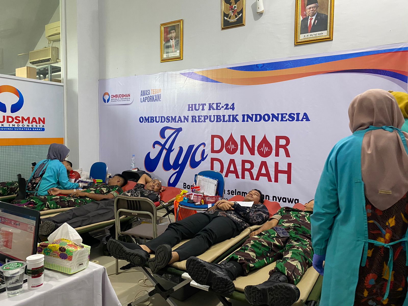 Foto : Kegiatan Donor Darah di Kantor Perwakilan Ombudsman Prov Sumbar