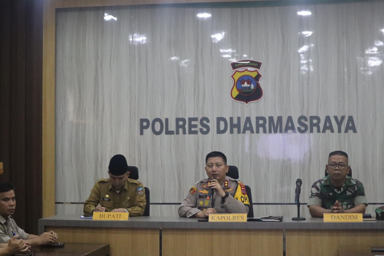 Kapolres Dharmasraya Pimpin Rakor Operasi Ketupat