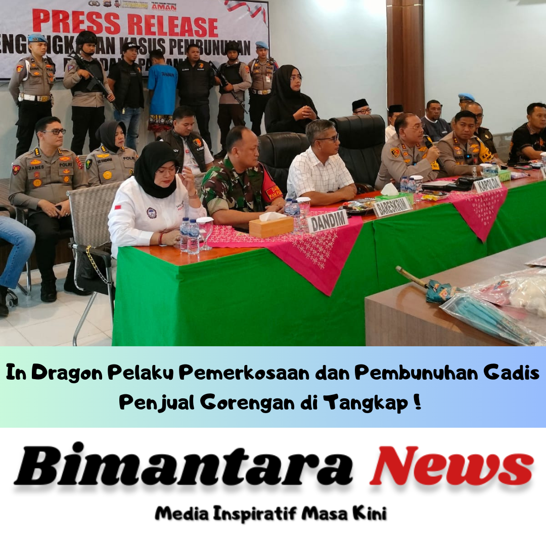 Doc Istimewa bimantaranews : Konferensi Pers Penangkapan Pelaku pemerkosan dan pembunuhan gadis penjual gorengan