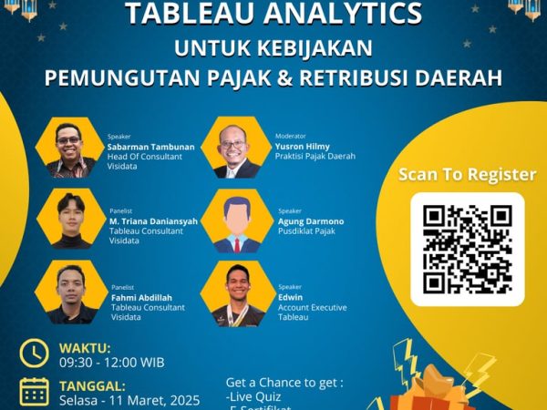 Visidata, Tableau Partner Indonesia, Gelar Seminar: Optimalisasi Pemungutan Pajak & Retribusi Daerah dengan Tableau Analytics