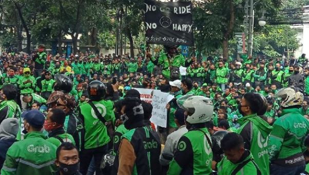 Foto : Ilustrasi Demo Ojol