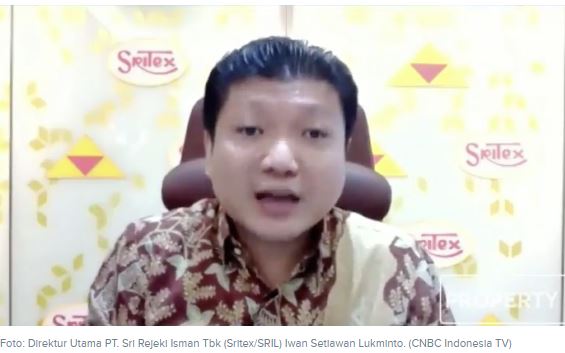 Foto: Direktur Utama PT. Sri Rejeki Isman Tbk (Sritex/SRIL) Iwan Setiawan Lukminto. (CNBC Indonesia TV)